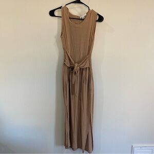 Boutique Tan Sleeveless Dress